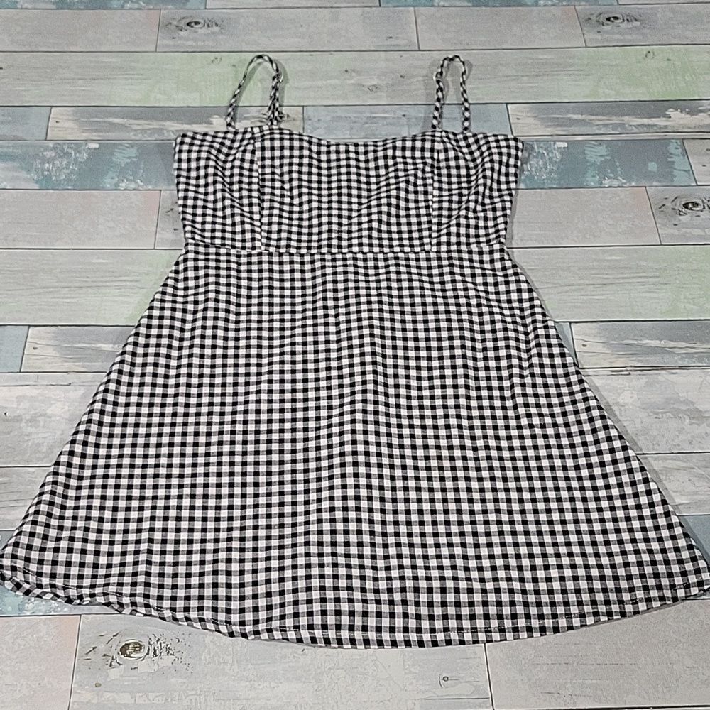 By the Way. Black & White Checker Print Dress sz Small